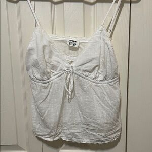 Cotton On  White Tie-Front Camisole. Size 2.